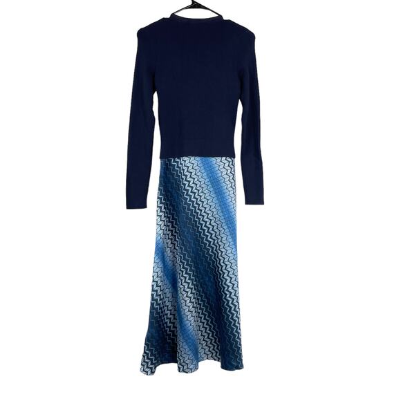 Ted Baker NWT 1/4 Zip Ionaaa Mock Slip Midi Dress Blue Navy Size 1 (US 0-2) - Picture 5 of 14